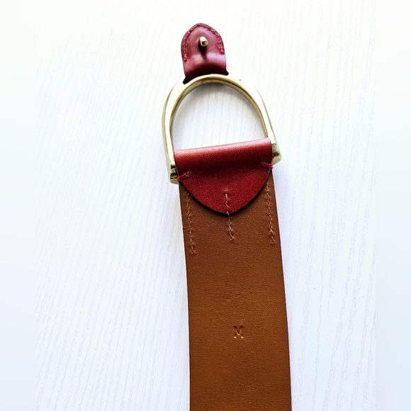 RL COLLECTION Red Leather Belt - Picture 8 of 16